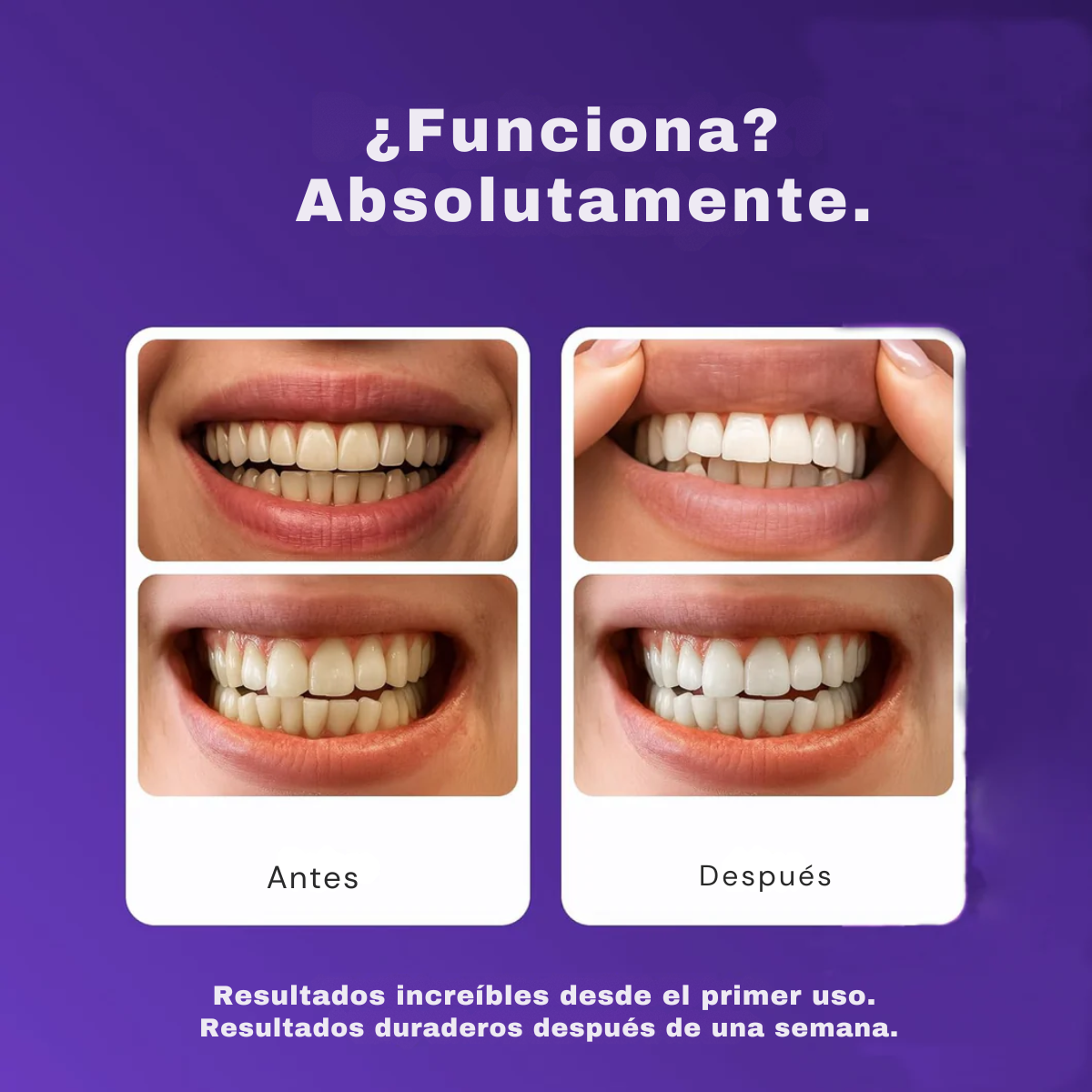 Tiras blanqueadoras moradas