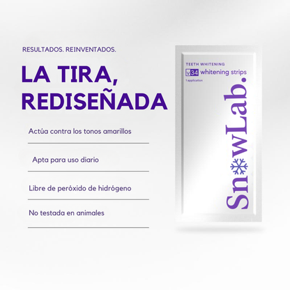 Tiras blanqueadoras moradas